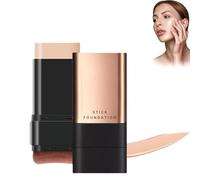 Flawless Eraser Foundation Stick, 2025 Fondotinta Coreano Idratante Leggero con Pennello Incorporato, Multiuso a Copertura Totale Antirughe Trucco (02# Colore naturale)