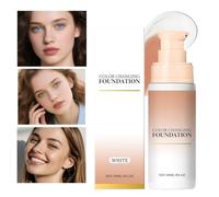 flawlis Color Changing Fondazione del tono della pelle calda, fonde naturalmente il trucco per la base idratante, un correttore di copertura liquido senza avveliuità per durata di lunga durata, una c