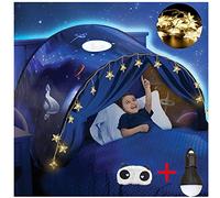 FLAYOR Dream Tents Unisex - Tenda da letto per bambini Pop Up con LED, tunnel pieghevole, gioco con luce, regalo di compleanno di Natale (passeggiata nello spazio)