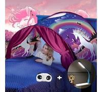 Flayor - Tenda da letto per bambini, tenda da sogno pieghevole, tenda da letto pieghevole, casetta da gioco, tenda da gioco per bambini, regali di Natale (unicorno)