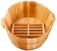 FLBT Boccetta in legno massello per pedicure, pedicure, lavandini, spessori, vasche in legno, per la casa, rilassamento, secchio per massaggio, mezza età e anziani