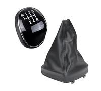 FLBZBLKASL Pomelli Cambio per Ford per Mondeo IV per SMax per CMax per Transit per Focus Mk3 Mk4, per Kuga Pomello del Cambio 6 Marce in Pelle Pomello Leva Cambio