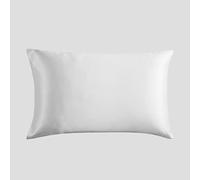 FLCA 100% seta di gelso 19 Momme Charmeuse federa con Lyocell nella parte inferiore per capelli e pelle, 1 pezzo, 50 x 75 cm, chiusura a busta ipoallergenica (bianco)