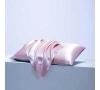 FLCA - Federa corpicuscino in 100% seta di gelso, ottima per pelle e capelli, con cerniera nascosta, lato posteriore in cotone, dimensioni standard 19 momme