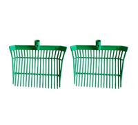 Flcivsh Forca di ricambio per letame, forcone, rastrello per letame, per raccogliere letame, rimozione stabile dei rifiuti, facile da usare, verde, 2 pezzi