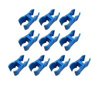 FLCPJGV 10x Clip per Palo per Bandiera da Allenamento per Calcio, Connettore per Bandiera per Scooter, Marcatore per Ostacoli per Pallavolo E Allenamento di C, Blu