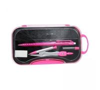 FLCPJGV 2x Set di Righelli Set di Compassi Triangolo Righello Gomma Set di Matematica Goniometro per Disegno Strumenti Matematici per Ufficio