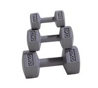 FLCPJGV 3 Pezzi Set da Gioco Sportivo casa delle Bambole Palestra bilanciere Scena Decorativa casa delle Bambole manubri in Miniatura bollitore Campana, per, Grigio