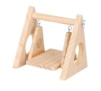 FLCPJGV Altalena per Pappagalli, Giocattolo, Posatoio, Accessorio per Gabbia in Legno per Pappagalli Grigi
