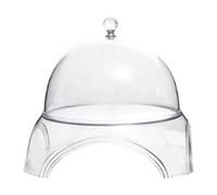 FLCPJGV Alzata per Torte Piatto Da Portata Porta Torta Vassoio Da Portata in PET con Cupola Protettiva Trasparente Adatto per Panetterie Buffet E Pasticceria, 22.5 Cm X 24.5 Cm
