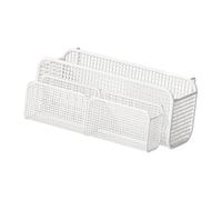 FLCPJGV Cestino Sospeso Portariviste Appendibile Letto Portaoggetti Ferro Salvaspazio Adatto per Dormitorio Studio Camera Da Letto, White L with Basket