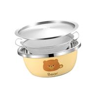 FLCPJGV Contenitore in Acciaio Inossidabile con Colino, Pentola Resistente Al Calore con Coperchio, Pentola per Olio per Ristorante, 24 Cm