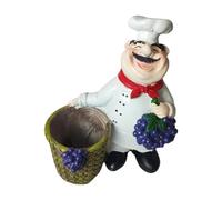 FLCPJGV Decorazione Da Cucina in Resina con Statuetta Da Chef, Ornamento Unico per