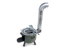 FLCPJGV Fornello da Esterno in Metallo, Cucina Integrata per Barbecue e Riscaldamento, per Bivacco, Stufa a legna con collo curvo, gomito, tubo di scarico e griglia per barbecue