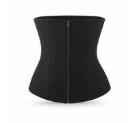 FLCPJGV Guaina Modellante per Recupero Post-Parto e Uso Estivo, con Usura a Cerniera, per l'Abbigliamento, Nero, Nero, L suggerito 50-60 kg