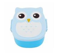 FLCPJGV Gufo Lunch Box Bambini Lunch Box Trendy Multi Scomparti Contenitore per Il Pranzo Cartone Animato Bento Box per Picnic Campeggio Viaggiatore Lavorator, Blu