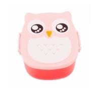 FLCPJGV Gufo Lunch Box Bambini Lunch Box Trendy Multi Scomparti Contenitore per Il Pranzo Cartone Animato Bento Box per Picnic Campeggio Viaggiatore Lavorator, Rosa