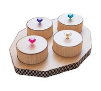 FLCPJGV Piatto di, Ciotole di Caramelle, Barattolo di Biscotti, Vassoio Da Portata Diviso per Le Feste, Il Ringraziamento, La Sala Da Pranzo, Il