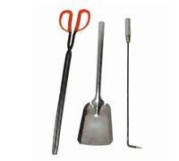 FLCPJGV Pinza Strumento Attizzatoio Accessorio Fuoco Metallo Manico Ergonomico Resistente Adatto per Casa Rustica Stufa Esterno, Grande