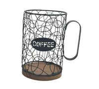 FLCPJGV Porta Capsule di Caffè in Legno, Cestino Portaoggetti, Ideale per Hotel E Casa, nero, senza coperchio