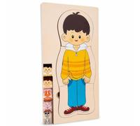FLCPJGV Puzzle di Legno a Strati per Bambini 3 Anni, Gioco Educativo Corpo Umano e Sviluppo, gioco bambina 3 anni