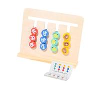 FLCPJGV Puzzle scorrevole di abbinamento dei colori Giocattolo di formazione Giocattolo di legno Bambini Gioco da tavolo Montessori Puzzle di educazione