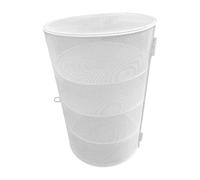 FLCPJGV Scaffale Da Cucina Riutilizzabile con Coperchio per Alimenti, Contenitore per La Conservazione Degli Alimenti in Rete, Bianco, 4 Strati