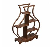 FLCPJGV Scaffale Espositore Curio in Legno Porta Gioielli Supporto Tavolo Design Orientale Solido Adatto per Soggiorno da Tè Ufficio, 27 X 5.7 X 33 Cm, Vaso Piccolo - Pace E Nuvole