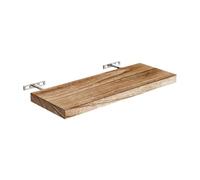 FLCPJGV Scaffio galleggiante a parete in legno, stoccaggio di cosmetici, oggetti da collezione, supporto per il display montato a parete per la casa della, Marrone