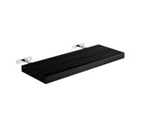 FLCPJGV Scaffio galleggiante a parete in legno, stoccaggio di cosmetici, oggetti da collezione, supporto per il display montato a parete per la casa della, Nero