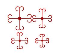FLCPJGV Set di 4 Supporti per Piante Rampicanti, Ausili per L'arrampicata, Portavasi Piante Realizzati in Robusto Materiale PP, Resistenti alle, Rosso