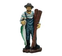 FLCPJGV Statua del Pescatore, Statuetta da Tavolo, Arredamento per La Casa, Regalo di Natale, Scultura in Resina, Scultura del Marinaio, Regalo per La Festa D, con Pesce