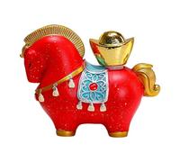 FLCPJGV Statua di Animale in Miniatura, Figurina Cinese Fengshui, Ornamento di Cavallo, Decorazione per La Casa, Decorazione Da Scrivania, Balcone, Interno, Stile a