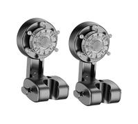 FLCPJGV Supporto per soffione doccia a 2 pezzi, con ventosa, impermeabile, regolabile, a parete, per bagno, Grigio