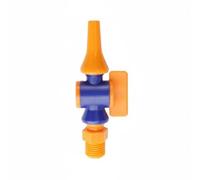 FLCPJGV Ugello Regolabile per Spruzzo Acqua Testa Piatta Bocchetta con Comando Diretto in Plastica PP POM Adatto a Impianti Officine Linee di Montaggio, 1/8 3MM, Rotondo+Interruttore