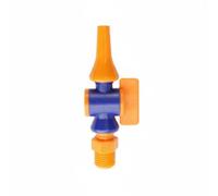 FLCPJGV Ugello Regolabile per Spruzzo Acqua Testa Piatta Bocchetta con Comando Diretto in Plastica PP POM Adatto a Impianti Officine Linee di Montaggio, 1/8 6MM, Tondo+Interruttore