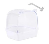 FLCPJGV Vaschetta per Uccelli, Accessorio Versatile per Gabbia, Ciotola per Pappagalli, Vasca da Bagno Sospesa per Canarini, Parrocchetti, E Altri, Bianco