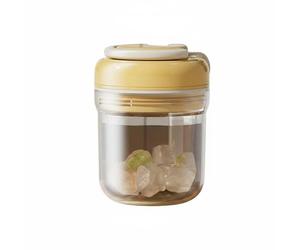 FLCPJGV Vassoio Ghiaccio 2-in-1 Pratico Vassoio Ghiaccio Recipiente Bicchiere Tazza con Materiale PET Meccanismo Rilascio Semplice Adatto a Pendolari Viaggiatori Vita Quotidiana, Arancione