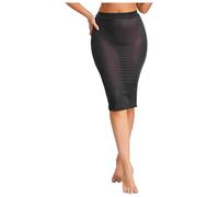 Fldy Donna Matita Gonna Aderente Mezza Lunghezza Trasparente Ultra Sottile Stretch Bodycon Gonna A Matita Lingerie Serata Appuntamento San Valentino Nero Taglia Unica