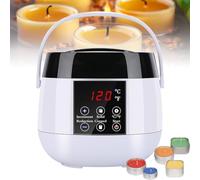 FLEAGE Pentola per sciogliere la Cera per Candele, fonditore Elettrico Antiaderente per Cera di Candela, Kit Completo per Realizzare Candele Fai da Te, per Candele di Cera di soia e Cera d'api White