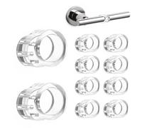 Flearitzo 10 Pezzi Fermaporte per maniglie - Fermaporte per maniglie in PVC - Silicone Anti Protettori - 17 mm Apertura - Protezione Per Porte e Finestre - Paraspigoli Per Porta
