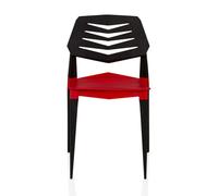Flecharo - Sedia da esterno Rosso/Nero