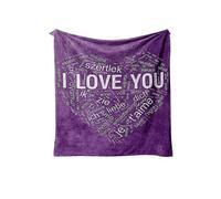 Fleece blankets, multiple colors to choose from, express love in 100 languages