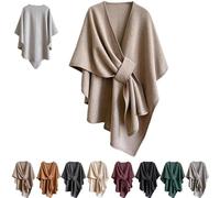Fleece Drape Shawl Wrap for Women, Poncho with Side Loop | Finely Stitched Pullover Hoodie, Ultra-Soft Warmth for The Shoulders, for Fall,Winter and Daily Wear