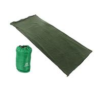 Fleece Sleeping Bag for Adults, Portable Camping Sleeping Bag, Lightweight Warm Fleece Liner with Machine Washable Design, Compact Foldable for Outdoor Travel Hiking Climbing and H (Verde scuro)