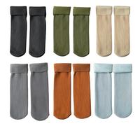 Fleececozy - Ultra Soft Velvet Slim Thermal Socks, Luviess Fleece Cozy Socks for Women Men, Seniors (A)