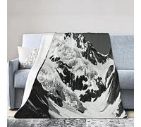 Fleecedecke Überwurfdecke mit Schwarzem und weißem Leopardenmuster für Couch Sofa Bettdecke Weiche Warme Decken für alle Jahreszeiten Leichte Reise- und Campingüberwurf, A004, 50"x40"