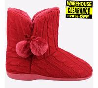 Fleet & Foster Apple Donna Comodo Comfort Maglia Babuccia Slip On Pantofole