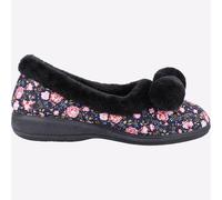Fleet & Foster Goldfinch Pantofole Mule Donna Slip-On In Tessuto Nero