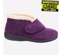 Fleet & Foster Levitt Donna Pantofole Casual In Velluto Con Memory Foam Viola